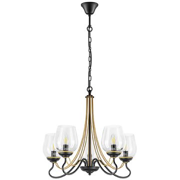 Люстра подвесная 734057 черный/золото/прозрачный Bolla Lightstar