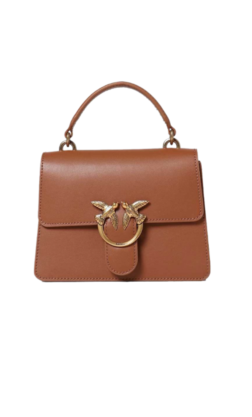 CLASSIC LOVE BAG ONE TOP HANDLE LIGHT SIMPLY – Brown/Gold