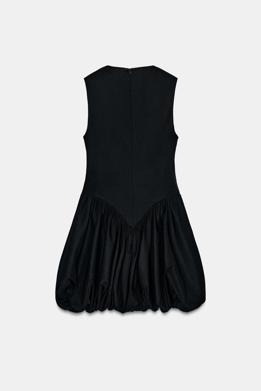 ZARA КОРОТКОЕ ПЛАТЬЕ-БАЛЛОН, ЧЕРНЫЙ