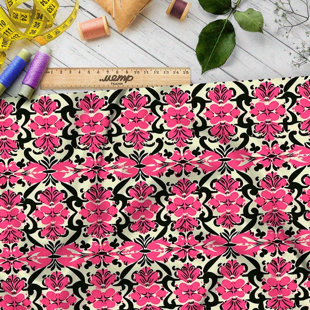 Ткань премиум сатин розовый зефир