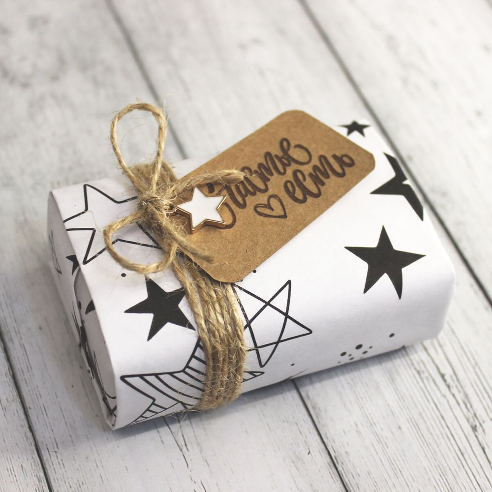 Авторская крафтовая упаковка "Stars" (с коробочкой)