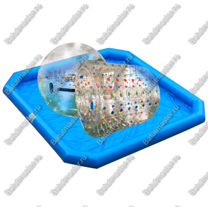 Бизнес-набор: Бассейн 6*6 м (1 шт), Водный шар ТПУ (2 шт), Водный роллер ТПУ(1 шт),насос (1 шт)