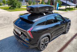 Автобокс на крышу автомобиля "Space" двустороннее открывание (черный) / PT-Group