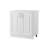 Кухонный модуль напольный 80 см Венесуэла 2 двери, массив сосны, белый воск