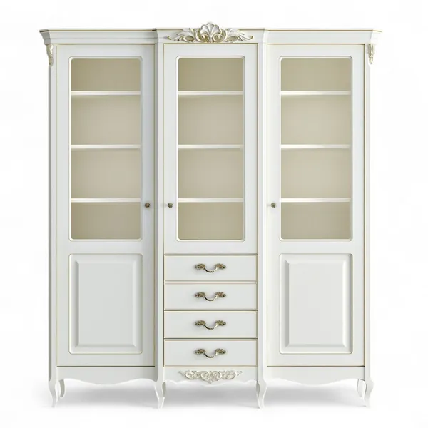 Библиотека 3 двери с ящиками