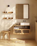 Набор из 2 полок Shamel из массива тика 50 х 5 см