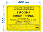 300х400 мм (АКП 3 мм) Тактильная табличка комплексная, Монохром