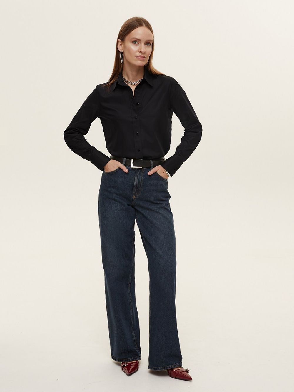 Рубашка Кельн черный ХЛОПОК