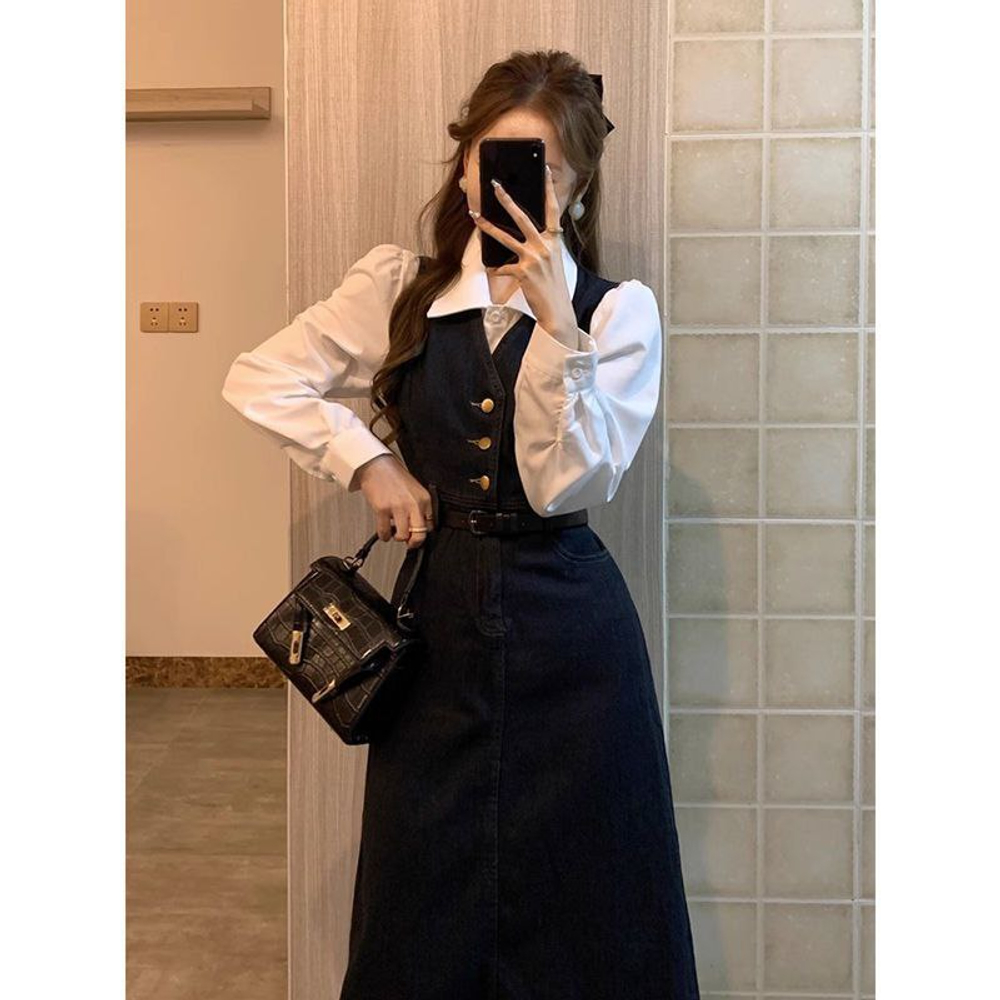 Женский джинсовый сарафан