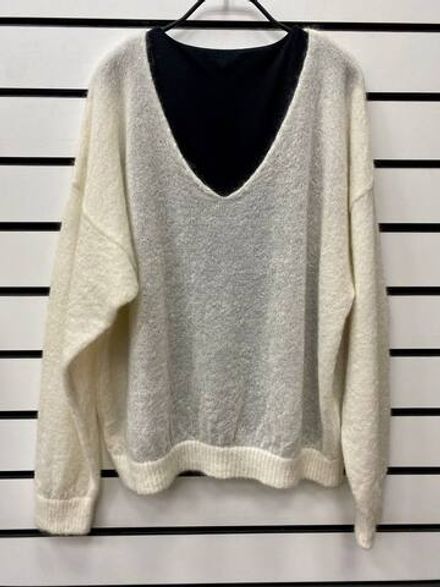 Джемпер женский V-образный Т134-02 экрю