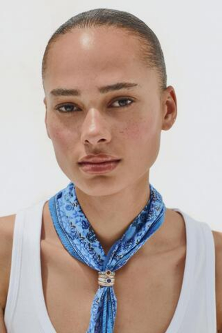 ZARA БАНДАНА С КОЛЬЦОМ, СИНИЙ