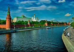 Фото на стекле "Москва река"