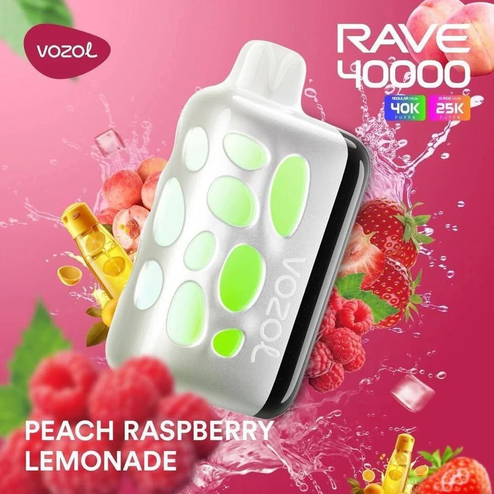 Vozol RAVE 40000 - Peach Raspberry Lemonade (5% nic)