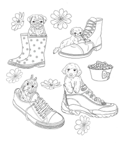 Lovely Dogs. Coloring book