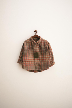 ZARA TIMELESS - РУБАШКА В КЛЕТКУ, КОРИЧНЕВЫЙ