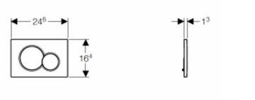 Кнопка смыва Geberit 115.770.21.5 Sigma 01 глянцевый хром