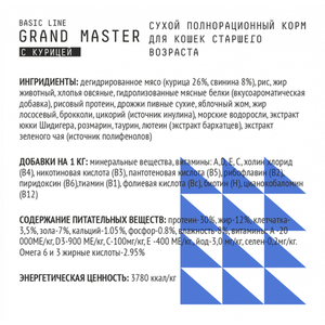 Сухой корм AJO Cat Grand Master для кошек старшего возраста