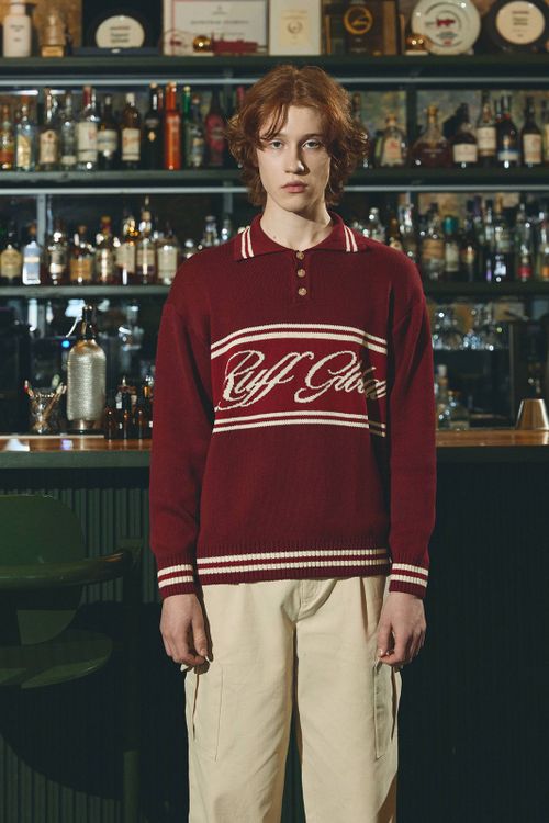 Поло Вязанное бургунди