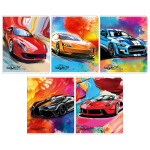 Тетрадь А5 48л клетка "Цветные машины" (Академия Групп)