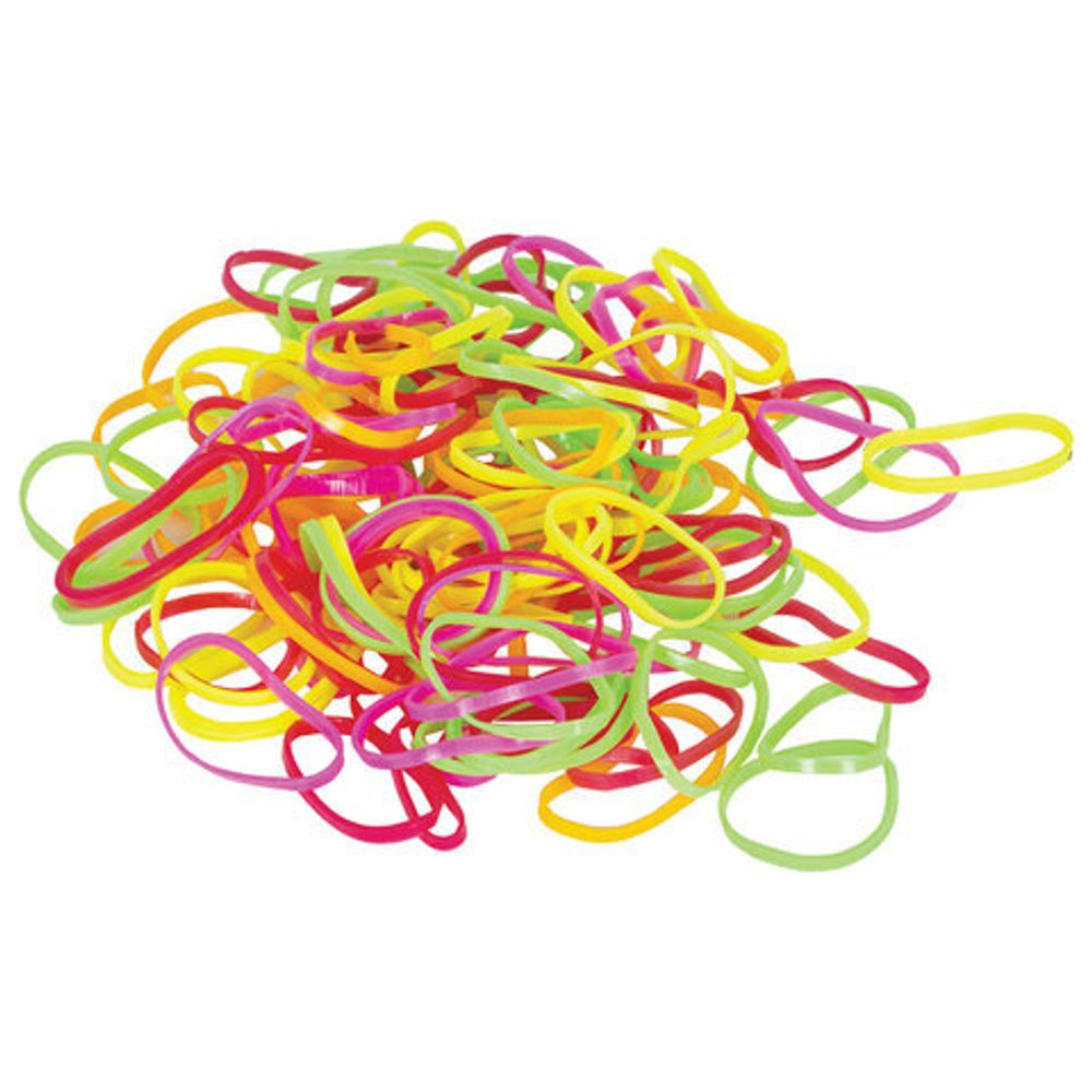 Резинки для волос НАБОР 250 шт., силиконовые, средние, разные цвета, MONTE VITA, 457065