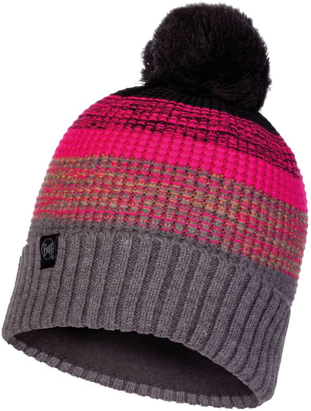 Шапка вязаная с флисом Buff Hat Knitted Polar Alyona Melange Grey Фото 1