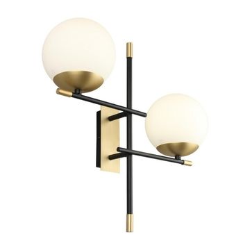 Бра 2*E14 APL.313.11.02 черный/латунь Kristina Aployt