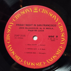 Винтажная виниловая пластинка LP Al Di Meola, John McLaughlin, Paco De Lucia Friday Night In San Francisco (Japan 1981) (Obi) Fantasia Suite