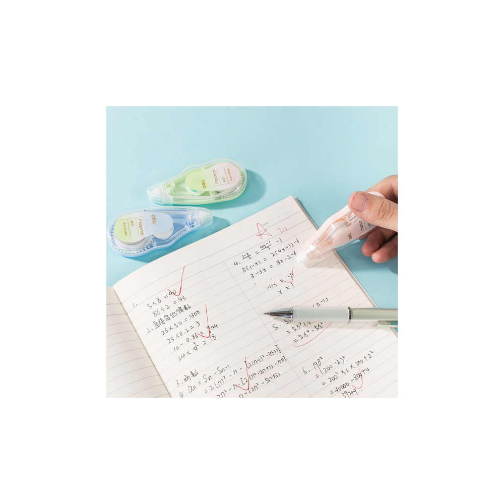 Корректор-лента Deli 5ммх12м ассорти корпус, блистер E8137