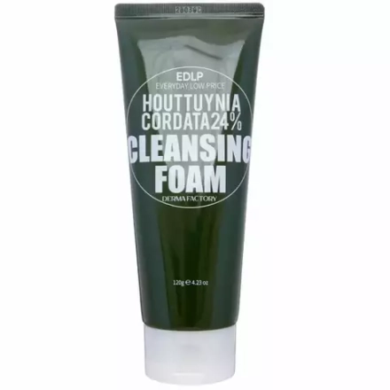Derma Factory Пенка очищающая с экстрактом хауттюйнии - Houttuynia cordata 24% cleansing foam, 120г