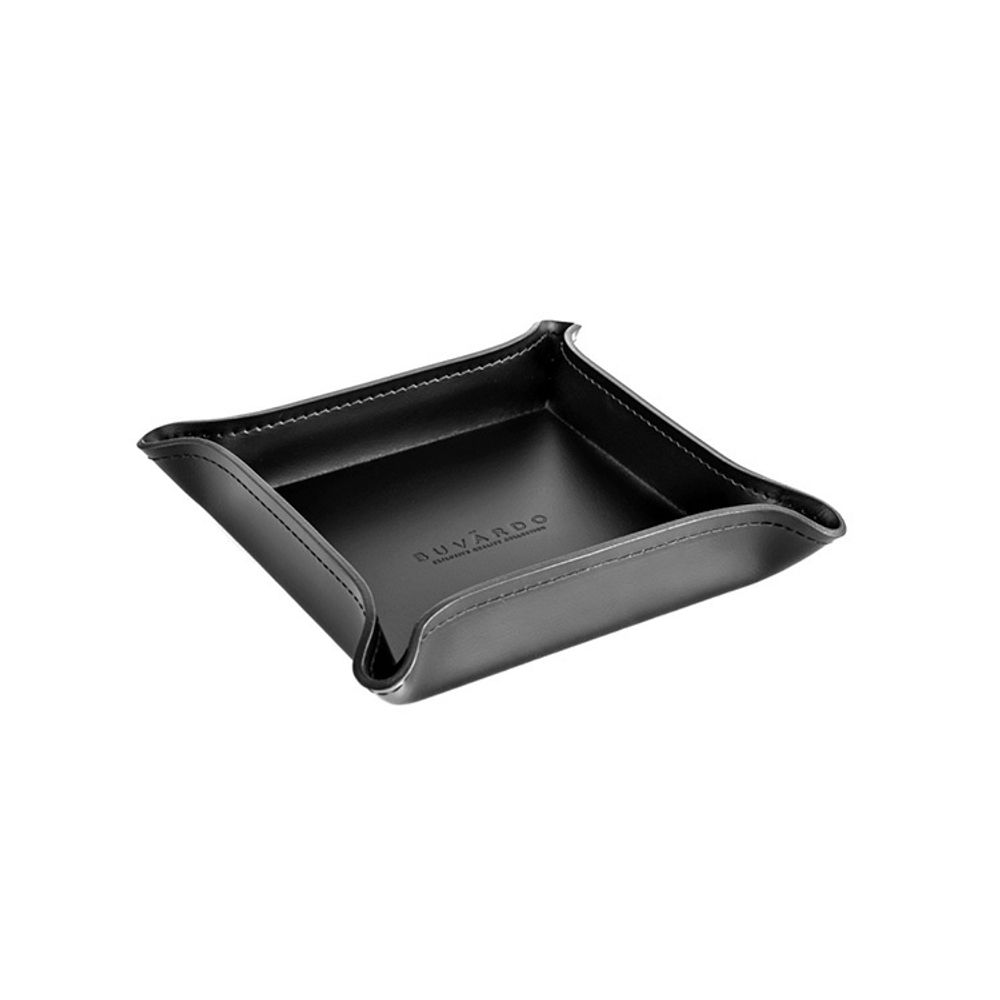 Лоток из двухслойной кожи Cuoietto с металлической вставкой 45*240*240 (TBCMet45-240-240)