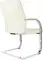 Кресло Бюрократ T-8010-LOW-V слоновая кость эко.кожа низк.спин. полозья металл хром