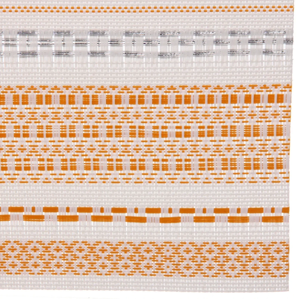 Салфетка на стол 45*30см плетеная «Полосы» оранжевый