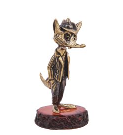 Народные промыслы AM-4243 Фигурка «Лис Ник» (латунь, янтарь)