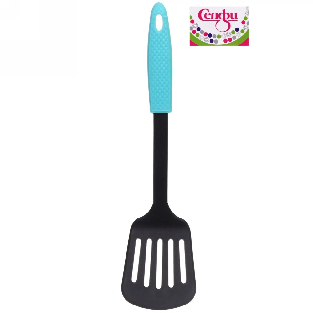 Лопатка кухонная пластиковая с прорезями «Гурман» узкая