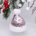 Ёлочная игрушка "Новогодняя шапочка" 6,5*6,5*9,5 см, розовый (Серпантин)