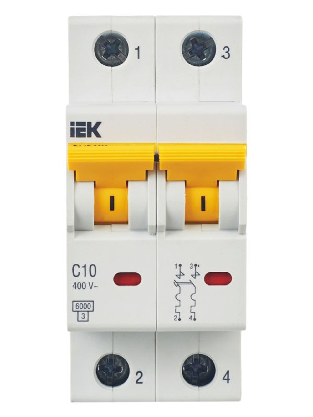 Выключатель автоматический модульный 2п C 10А 6кА ВА47-60M KARAT IEK MVA31-2-010-C