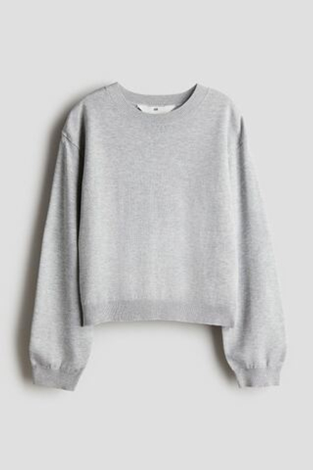 H&M Свитер из тонкого трикотажа, серый