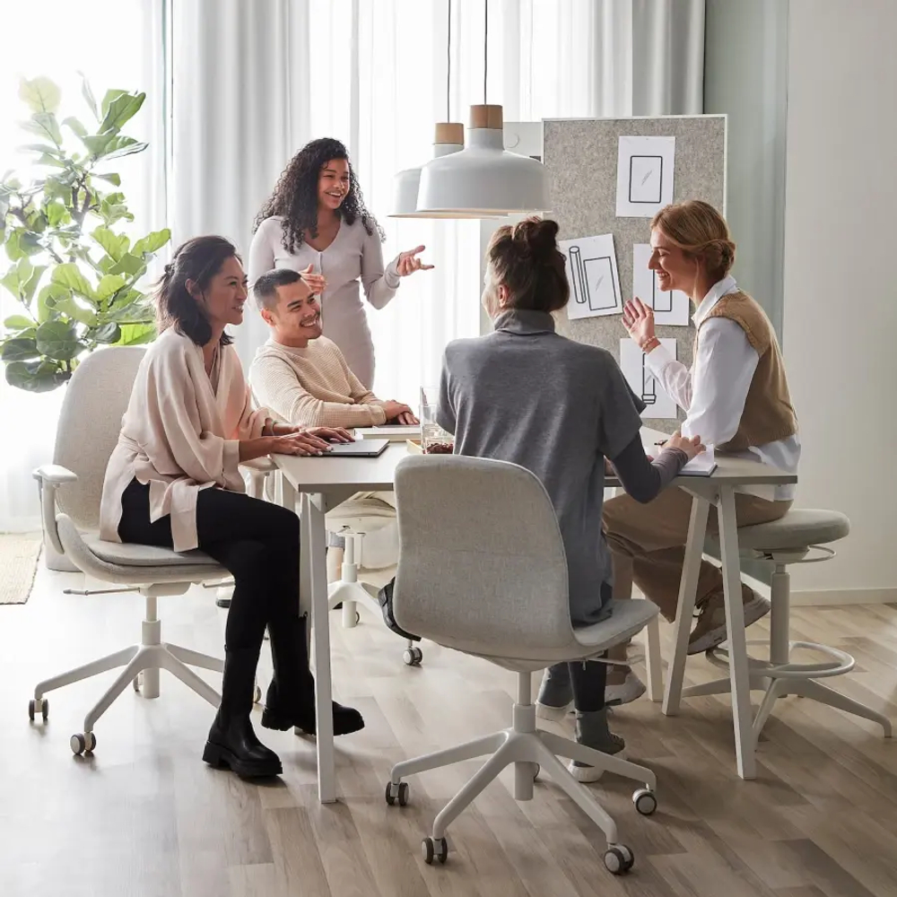 Письменный стол - IKEA TROTTEN, 140х80 см, бежевый/белый, ТРОТТЕН ИКЕА