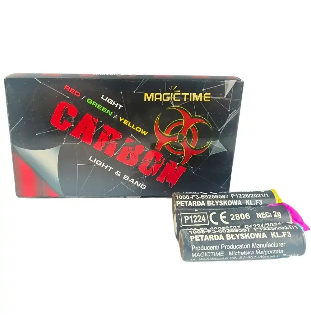 Carbon (10 шт.): Где купить мощные петарды в Екатеринбурге — Carbon от Magictime, упаковка 10 штук