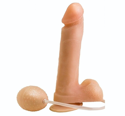 Фаллоимитатор реалистик с эффектом семяизвержения телесный 19 см