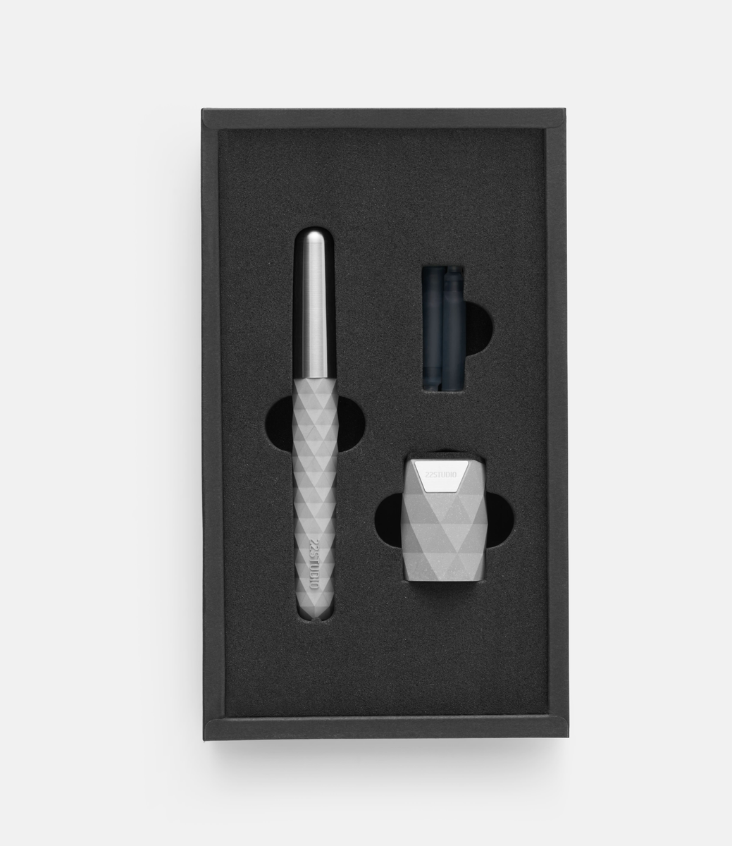 Polygon Fountain Pen Gift Set Gray — подарочный набор