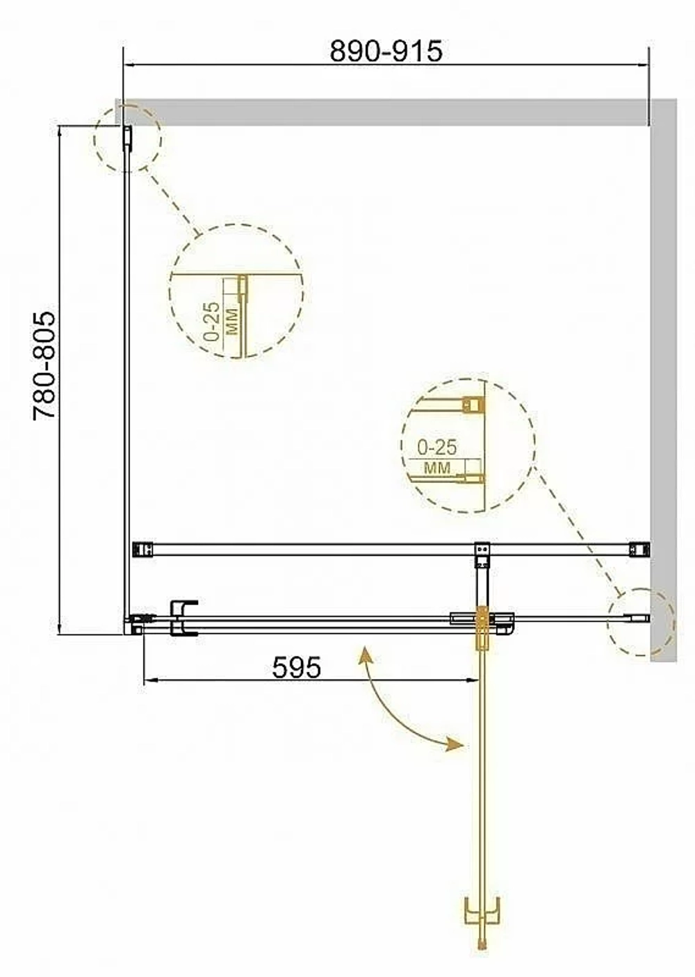 Душевой уголок Cezares Valvola 90x80 VALVOLA-AH-1-90/80-C-Cr стекло прозрачное/профиль хром