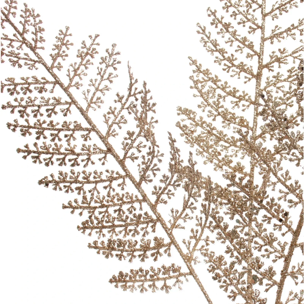 Ветка декоративная «Сверкающий папоротник» 86 см, Шампань