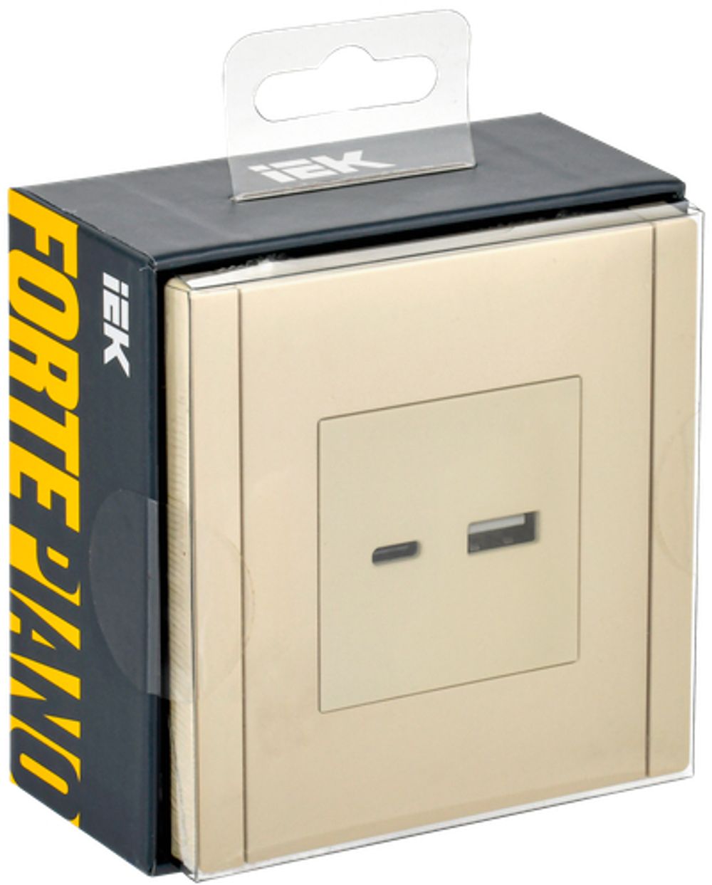 FORTE&PIANO Розетка USB A+C 18Вт FP451 ваниль IEK