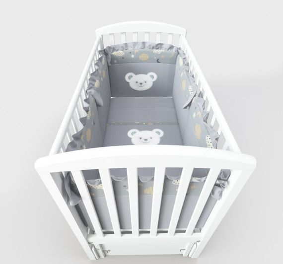 Набор в кровать для новорожденных Lollycottons Deni, Серый