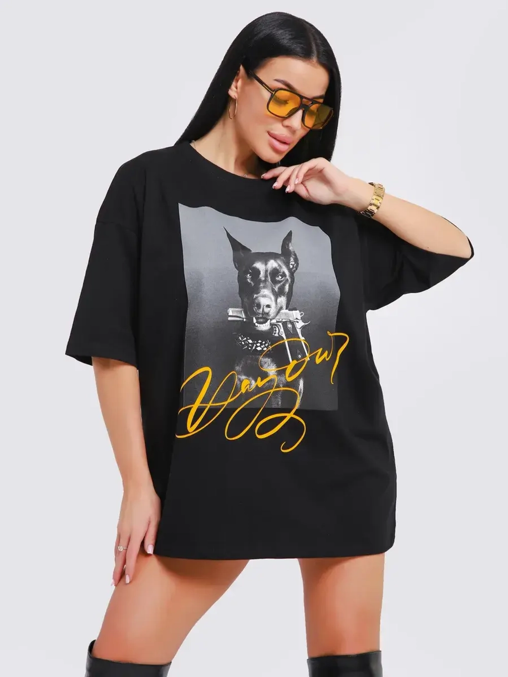 Футболка женская оверсайз принт