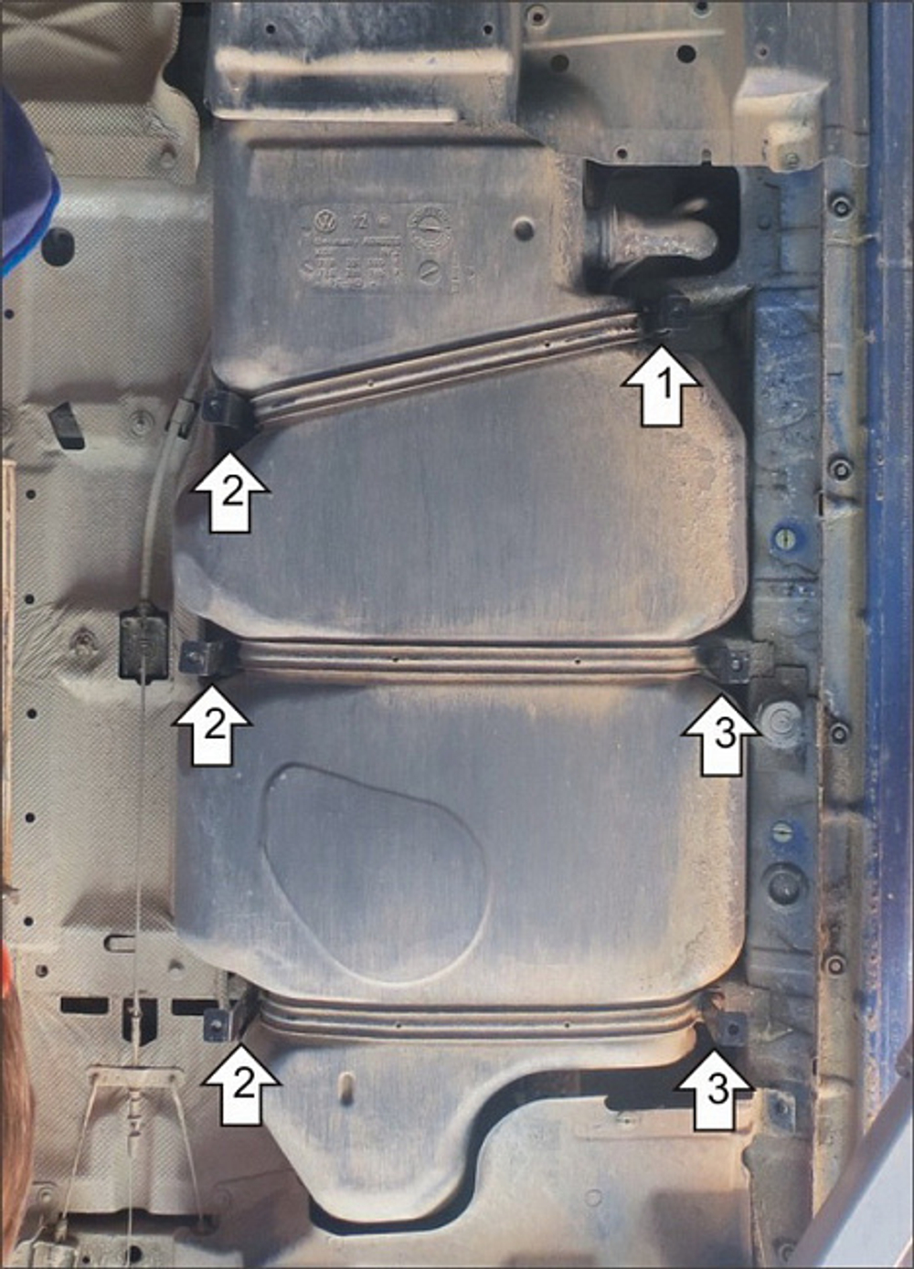 Защита Топл. бака. 3 мм, Сталь. для Volkswagen Multivan T5 2009-2015, Volkswagen Transporter/Caravelle T6 2015-2020, Volkswagen Transporter/Caravelle T5 2009-2015, Volkswagen Multivan T6 2015-2020, Volkswagen Multivan T5 2003-2009, Volkswag MOTODOR.12722