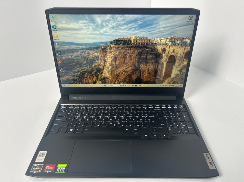 Ноутбук Lenovo IdeaPad Gaming 3 15ACH6 (82K200H3RK) 15.6"/AMD Ryzen 5 5600H/RAM 16GB/SSD 512GB/NVidia GeForce RTX 3050 4GB/1920*1080/IPS 120 Hz/DOS/Подсветка кл-ры: LED/Чёрный. Состояние: B1