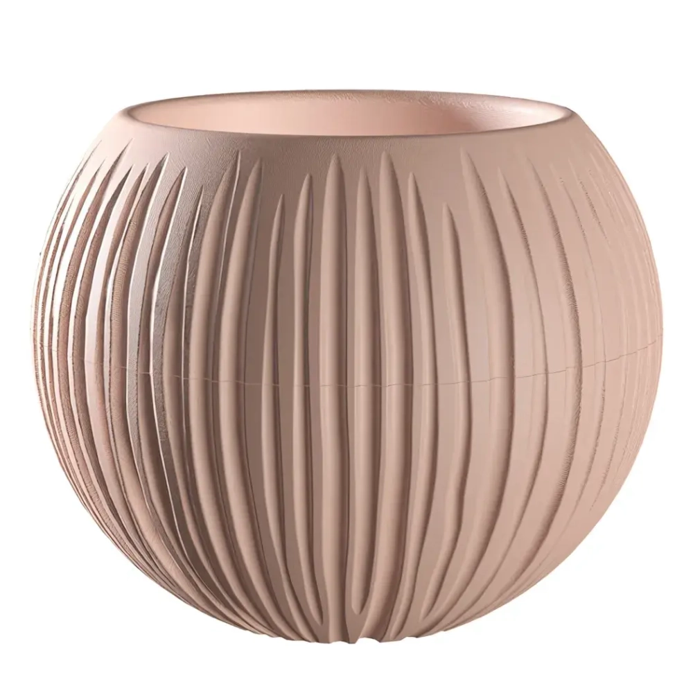 Кашпо для цветов пластиковое 1,7л d-13.5 см «Сфера» Фраппе