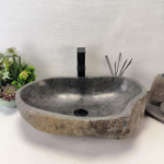 Раковина из речного камня RS-63629 (60*37*15) 0124